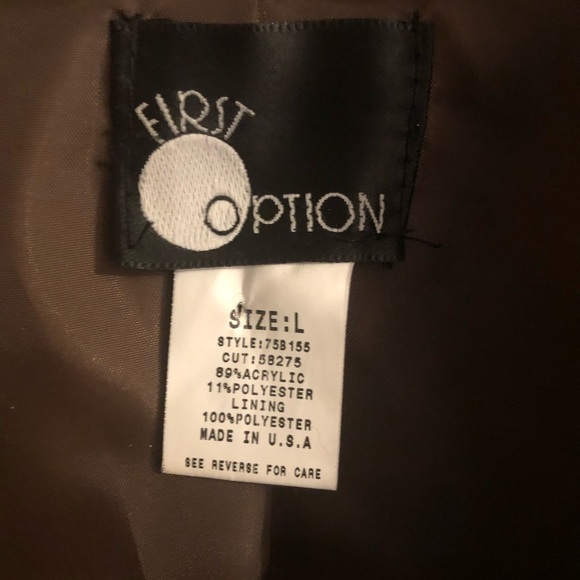 First Option vintage blazer size large - Picture 5 of 13
